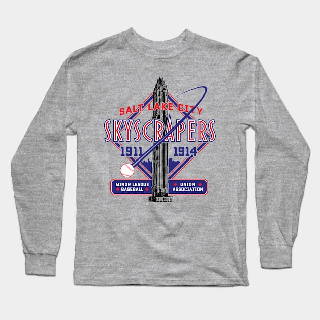 Salt Lake City Skyscrapers Long Sleeve T-Shirt by MindsparkCreative